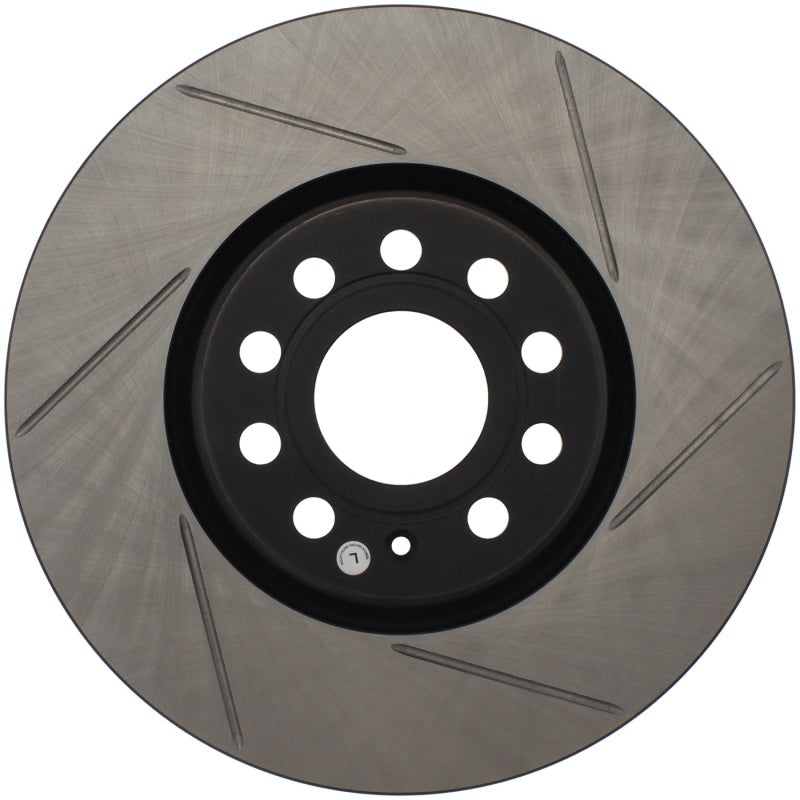 Stoptech StopTech Power Slot 06-10 Audi A3 / 08-10 TT / 06-09 VW GTI Mlk V/Passat Left Front Slotted Rotor - Brakes