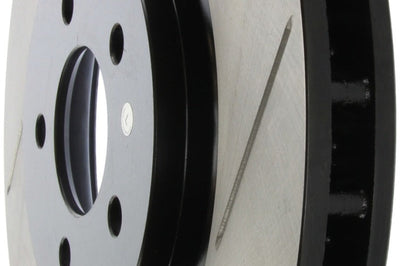 Stoptech StopTech Power Slot 07-10 Ford Mustang Shelby Front Left Slotted Rotor - Brakes Rotors & Pads