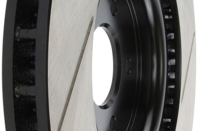 Stoptech StopTech Power Slot 07-10 Ford Mustang Shelby Front Right Slotted Rotor - Brakes Rotors & Pads