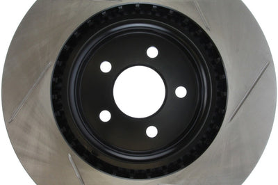 Stoptech StopTech Power Slot 07-10 Ford Mustang Shelby Front Right Slotted Rotor - Brakes Rotors & Pads