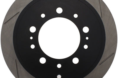 Stoptech StopTech Power Slot 08-09 Lexus LX450/470/570 / 07-09 Toyota Tundra Slotted Left Rear Rotor - Brakes Rotors &