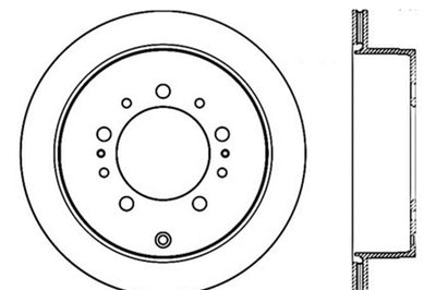 Stoptech StopTech Power Slot 08-09 Lexus LX450/470/570 / 07-09 Toyota Tundra Slotted Left Rear Rotor - Brakes Rotors &