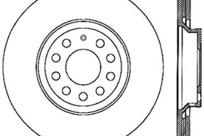 Stoptech StopTech Power Slot 09 VW CC (Passat CC) / 06-09 Passat (ex Syncro) Right Rear CRYO-STOP Slotted Ro - Brakes