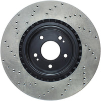 Stoptech StopTech Power Slot 10-13 Hyundai Genesis Coupe Track & R-Spec Front Left Drilled Rotor - Brakes Rotors Pads