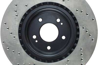 Stoptech StopTech Power Slot 10-13 Hyundai Genesis Coupe Track & R-Spec Front Left Drilled Rotor - Brakes Rotors Pads