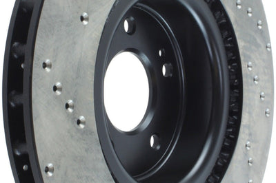 Stoptech StopTech Power Slot 10-13 Hyundai Genesis Coupe Track & R-Spec Front Left Drilled Rotor - Brakes Rotors Pads