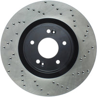 Stoptech StopTech Power Slot 10-13 Hyundai Genesis Coupe Track & R-Spec Front Left Drilled Rotor - Brakes Rotors Pads