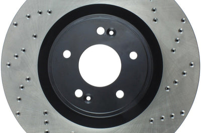Stoptech StopTech Power Slot 10-13 Hyundai Genesis Coupe Track & R-Spec Front Left Drilled Rotor - Brakes Rotors Pads