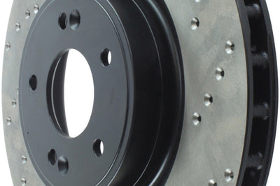 Stoptech StopTech Power Slot 10-13 Hyundai Genesis Coupe Track & R-Spec Front Left Drilled Rotor - Brakes Rotors Pads