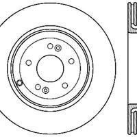 Stoptech StopTech Power Slot 10-13 Hyundai Genesis Coupe Track & R-Spec Rear Right Drilled Rotor - Brakes Rotors Pads