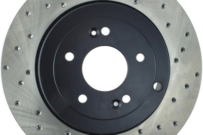 Stoptech StopTech Power Slot 10-13 Hyundai Genesis Coupe Track & R-Spec Rear Left Drilled Rotor - Brakes Rotors Pads