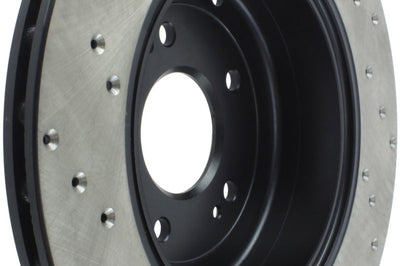 Stoptech StopTech Power Slot 10-13 Hyundai Genesis Coupe Track & R-Spec Rear Left Drilled Rotor - Brakes Rotors Pads
