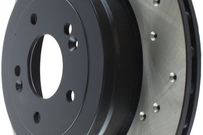 Stoptech StopTech Power Slot 10-13 Hyundai Genesis Coupe Track & R-Spec Rear Left Drilled Rotor - Brakes Rotors Pads