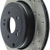 Stoptech StopTech Power Slot 10-13 Hyundai Genesis Coupe Track & R-Spec Rear Right Drilled Rotor - Brakes Rotors Pads