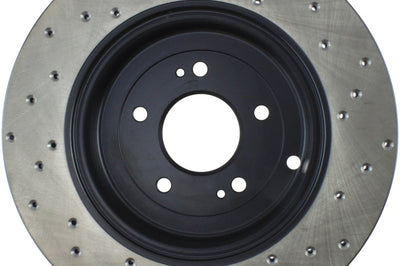 Stoptech StopTech Power Slot 10-13 Hyundai Genesis Coupe Track & R-Spec Rear Right Drilled Rotor - Brakes Rotors Pads