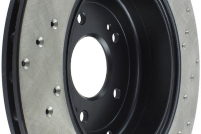 Stoptech StopTech Power Slot 10-13 Hyundai Genesis Coupe Track & R-Spec Rear Right Drilled Rotor - Brakes Rotors Pads