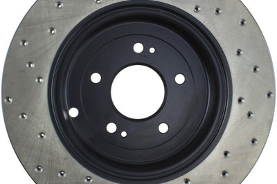 Stoptech StopTech Power Slot 10-13 Hyundai Genesis Coupe Track & R-Spec Rear Left Drilled Rotor - Brakes Rotors Pads