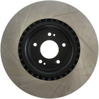 Stoptech StopTech Power Slot 10 Hyundai Genesis Coupe Track Front Left Slotted Rotor - Brakes Rotors & Pads