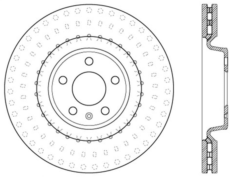 Stoptech StopTech Power Slot 12 Audi A6 Quattro/11-12 A7 Quattro / 7/11-13 S4 Front Left Slotted Rotor - Brakes Rotors