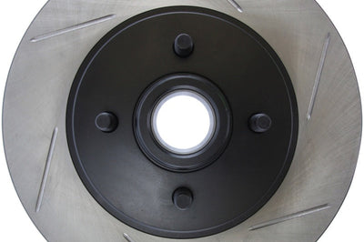 Stoptech StopTech Power Slot 90-93 Ford Mustang 8cy (Exc Cobra Rear Disc) Front Left Slotted Rotor - Brakes Rotors &