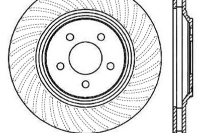 Stoptech StopTech Power Slot 94-04 Ford Mustang Front Right Slotted Rotor - Brakes Rotors & Pads