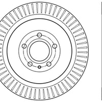 Stoptech StopTech Premium High Carbon 13-14 Ford Mustang/Shelby GT500 Left Rear Disc Slotted Brake Rotor - Brakes