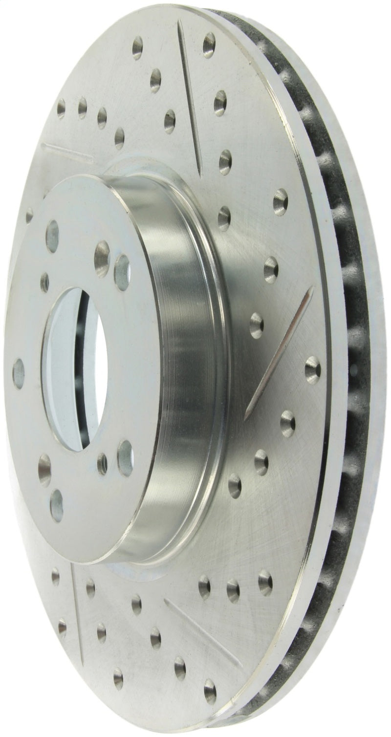 Stoptech StopTech Select Sport 06-08 Honda Civic GX / 98-02 Accord V6 Slotted and Drilled Left Front Rotor - Brakes
