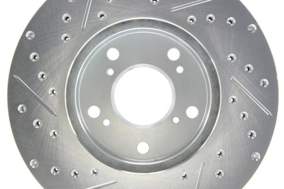 Stoptech StopTech Select Sport 06-08 Honda Civic GX / 98-02 Accord V6 Slotted and Drilled Left Front Rotor - Brakes