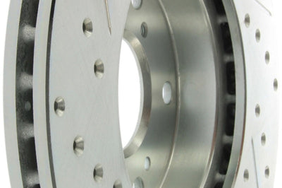 Stoptech StopTech Select Sport 06-08 Honda Civic GX / 98-02 Accord V6 Slotted and Drilled Left Front Rotor - Brakes