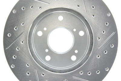 Stoptech StopTech Select Sport 06-08 Honda Civic GX / 98-02 Accord V7 Slotted and Drilled Right Front Rotor - Brakes
