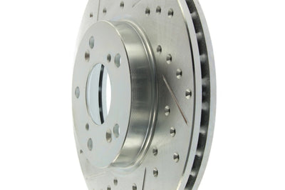 Stoptech StopTech Select Sport 06-08 Honda Civic GX / 98-02 Accord V7 Slotted and Drilled Right Front Rotor - Brakes
