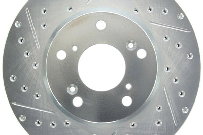 Stoptech StopTech Select Sport 06-08 Honda Civic GX / 98-02 Accord V7 Slotted and Drilled Right Front Rotor - Brakes