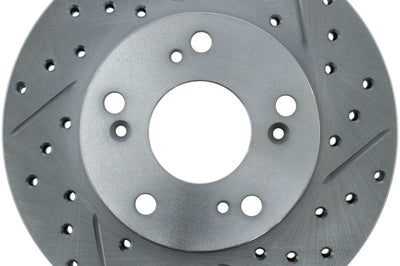 Stoptech StopTech Select Sport 06-11 Honda Civic DX/EX/LX Slotted and Drilled Left Front Rotor - Brakes Rotors & Pads