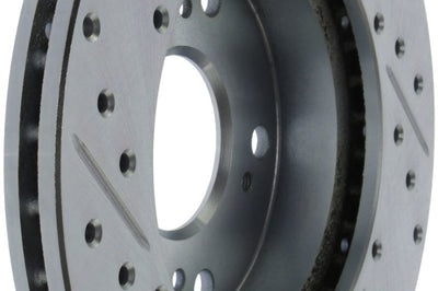 Stoptech StopTech Select Sport 06-11 Honda Civic DX/EX/LX Slotted and Drilled Left Front Rotor - Brakes Rotors & Pads