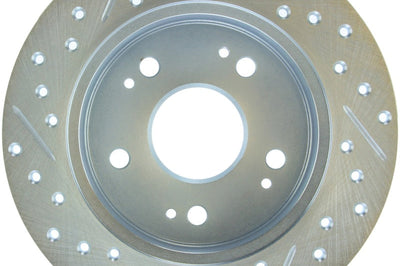 Stoptech StopTech Select Sport 06-15 Honda Civic Si Slotted and Drilled Left Rear Rotor - Brakes Rotors & Pads