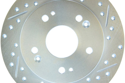 Stoptech StopTech Select Sport 06-15 Honda Civic Si Slotted and Drilled Left Rear Rotor - Brakes Rotors & Pads