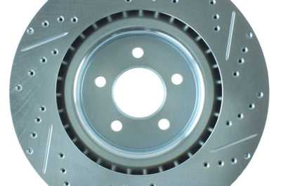 Stoptech StopTech Select Sport 07-10 Ford Shelby Slotted and Drilled Right Rotor - Brakes Rotors & Pads