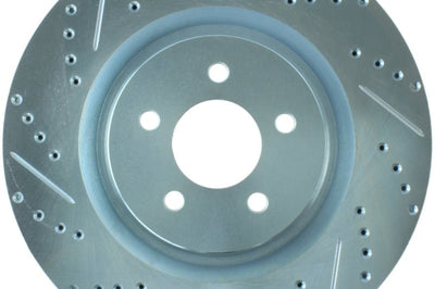 Stoptech StopTech Select Sport 07-10 Ford Shelby Slotted and Drilled Right Rotor - Brakes Rotors & Pads