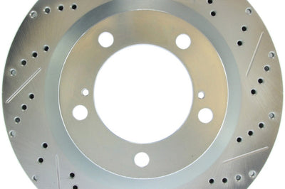 Stoptech StopTech Select Sport 07-17 Toyota Tundra Slotted & Drilled Front Left Rotor - Brakes Rotors Pads