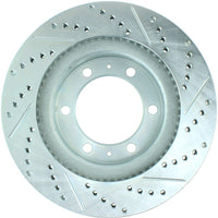 Stoptech StopTech Select Sport 12-14 Toyota FJ Cruiser SportStop Slotted & Drilled Front Right Rotor - Brakes Rotors
