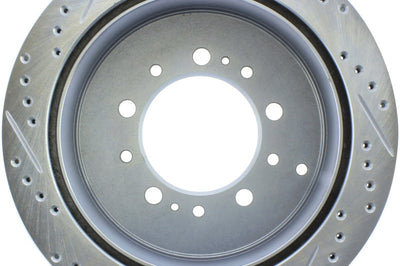 Stoptech StopTech Select Sport 13-17 Toyota Land Cruiser Drilled / Slotted Rear Driver-Side Brake Rotor - Brakes Rotors