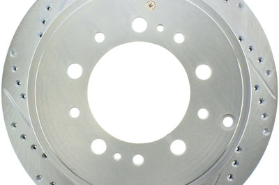 Stoptech StopTech Select Sport 13-17 Toyota Land Cruiser Drilled / Slotted Rear Passenger-Side Brake Rotor - Brakes