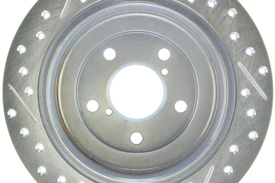 Stoptech StopTech Select Sport 98-08 Subaru Forester Slotted and Drilled Left Rear Rotor - Brakes Rotors & Pads