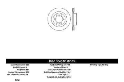 Stoptech StopTech Slotted & Drilled Sport Brake Rotor - Brakes Rotors Pads