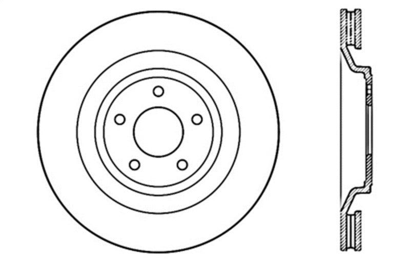 Stoptech StopTech Slotted & Drilled Sport Brake Rotor - Brakes Rotors Pads