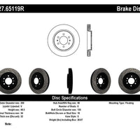 Stoptech StopTech Slotted & Drilled Sport Brake Rotor - Brakes Rotors Pads