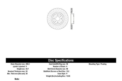 Stoptech StopTech Slotted & Drilled Sport Brake Rotor - Brakes Rotors Pads