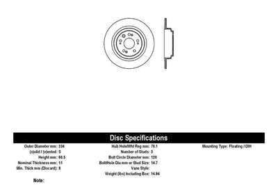 Stoptech StopTech Slotted & Drilled Sport Brake Rotor - Brakes Rotors Pads