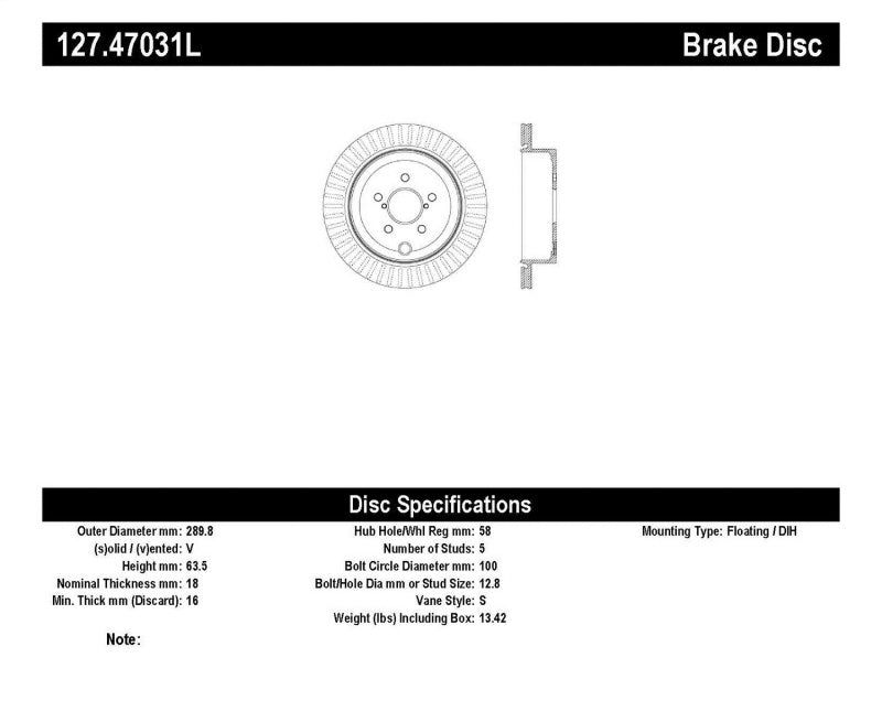 Stoptech StopTech Slotted & Drilled Sport Brake Rotor - Brakes Rotors Pads