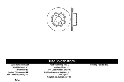 Stoptech StopTech Slotted & Drilled Sport Brake Rotor - Brakes Rotors Pads